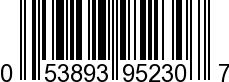 UPC-A <b>053893952307 / 0 53893 95230 7