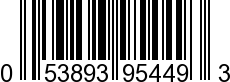 UPC-A <b>053893954493 / 0 53893 95449 3