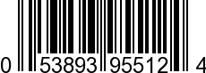 UPC-A <b>053893955124 / 0 53893 95512 4