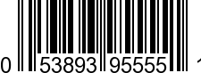 UPC-A <b>053893955551 / 0 53893 95555 1