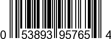 UPC-A <b>053893957654 / 0 53893 95765 4