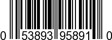 UPC-A <b>053893958910 / 0 53893 95891 0