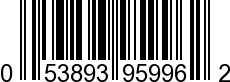 UPC-A <b>053893959962 / 0 53893 95996 2