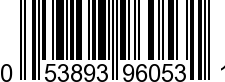 UPC-A <b>053893960531 / 0 53893 96053 1