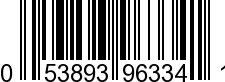 UPC-A <b>053893963341 / 0 53893 96334 1