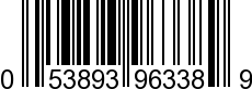 UPC-A <b>053893963389 / 0 53893 96338 9