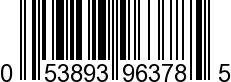 UPC-A <b>053893963785 / 0 53893 96378 5