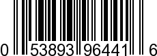 UPC-A <b>053893964416 / 0 53893 96441 6