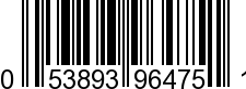 UPC-A <b>053893964751 / 0 53893 96475 1