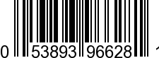 UPC-A <b>053893966281 / 0 53893 96628 1