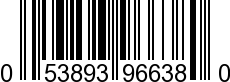 UPC-A <b>053893966380 / 0 53893 96638 0