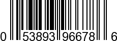 UPC-A <b>053893966786 / 0 53893 96678 6