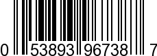 UPC-A <b>053893967387 / 0 53893 96738 7