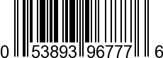 UPC-A <b>053893967776 / 0 53893 96777 6