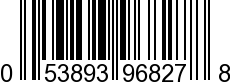 UPC-A <b>053893968278 / 0 53893 96827 8