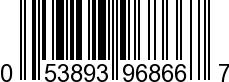 UPC-A <b>053893968667 / 0 53893 96866 7