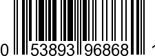 UPC-A <b>053893968681 / 0 53893 96868 1