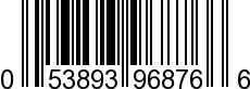 UPC-A <b>053893968766 / 0 53893 96876 6