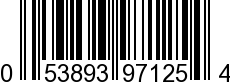 UPC-A <b>053893971254 / 0 53893 97125 4