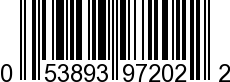 UPC-A <b>053893972022 / 0 53893 97202 2