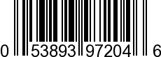 UPC-A <b>053893972046 / 0 53893 97204 6