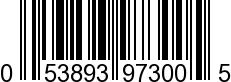 UPC-A <b>053893973005 / 0 53893 97300 5