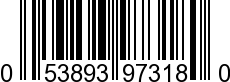 UPC-A <b>053893973180 / 0 53893 97318 0