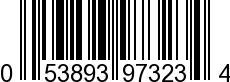 UPC-A <b>053893973234 / 0 53893 97323 4