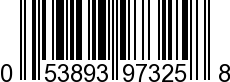 UPC-A <b>053893973258 / 0 53893 97325 8