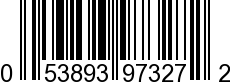 UPC-A <b>053893973272 / 0 53893 97327 2