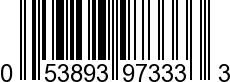 UPC-A <b>053893973333 / 0 53893 97333 3