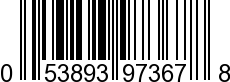 UPC-A <b>053893973678 / 0 53893 97367 8