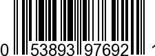 UPC-A <b>053893976921 / 0 53893 97692 1