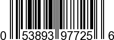 UPC-A <b>053893977256 / 0 53893 97725 6