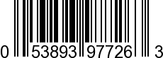 UPC-A <b>053893977263 / 0 53893 97726 3