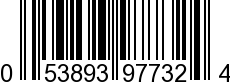 UPC-A <b>053893977324 / 0 53893 97732 4