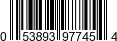 UPC-A <b>053893977454 / 0 53893 97745 4