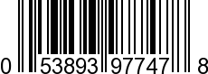 UPC-A <b>053893977478 / 0 53893 97747 8