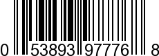 UPC-A <b>053893977768 / 0 53893 97776 8