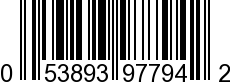 UPC-A <b>053893977942 / 0 53893 97794 2