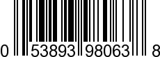 UPC-A <b>053893980638 / 0 53893 98063 8