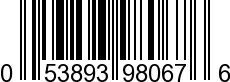 UPC-A <b>053893980676 / 0 53893 98067 6