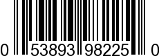 UPC-A <b>053893982250 / 0 53893 98225 0