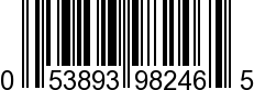 UPC-A <b>053893982465 / 0 53893 98246 5