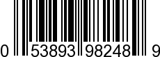 UPC-A <b>053893982489 / 0 53893 98248 9