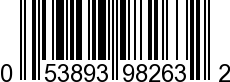 UPC-A <b>053893982632 / 0 53893 98263 2