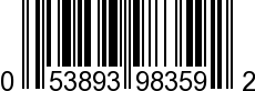 UPC-A <b>053893983592 / 0 53893 98359 2