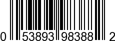 UPC-A <b>053893983882 / 0 53893 98388 2