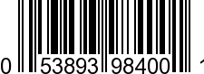 UPC-A <b>053893984001 / 0 53893 98400 1