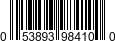 UPC-A <b>053893984100 / 0 53893 98410 0